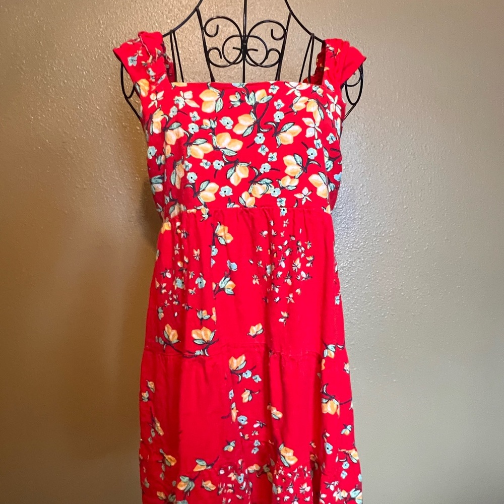 👗 L. C. Lauren Conrad Babydoll Summer Dress w/Flutter Sleeves | Sz M / Q